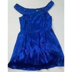 ⭕️As U Wish Elegant off shoulder Blue Dress